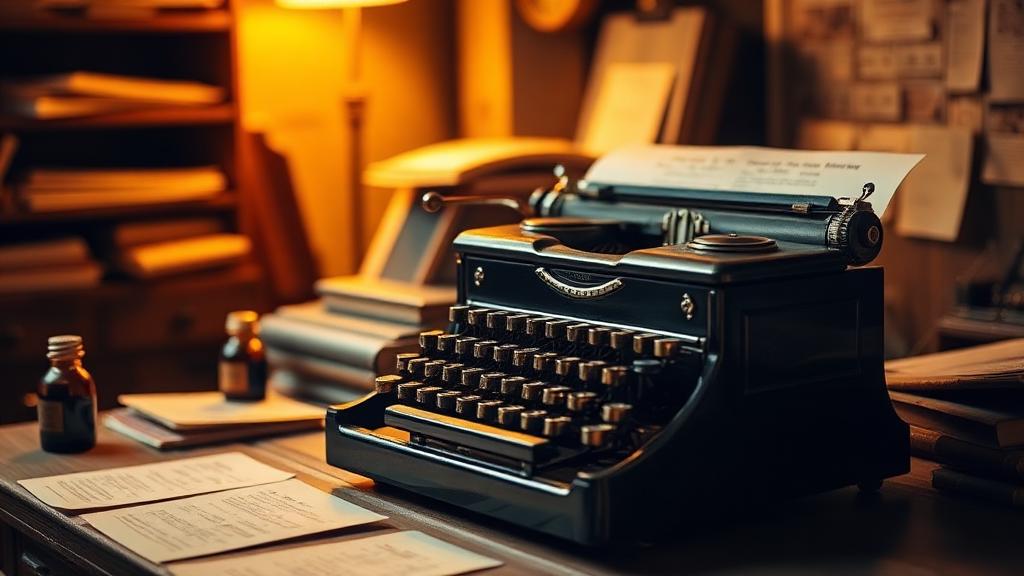 Vintage typewriter representing historical innovation