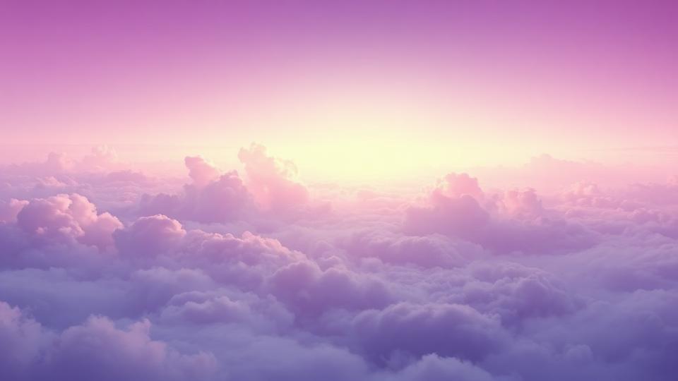 Surreal dreamlike landscape with floating elements and starry sky